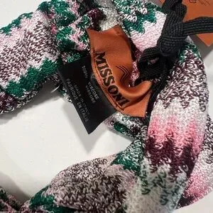Missoni | Accessories | Missoni Pink And Green Knit Headband  display picture 2